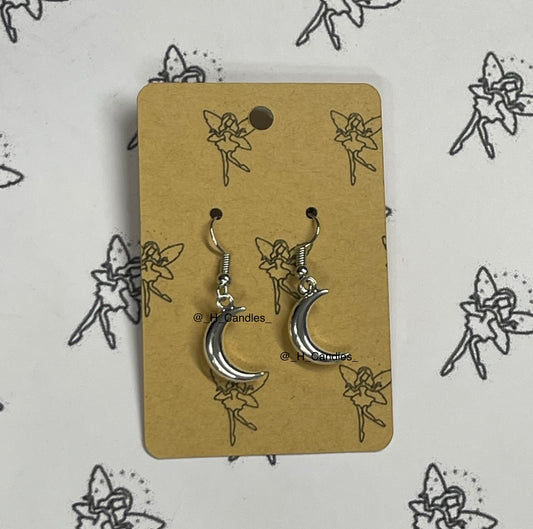 Crescent moon hook earrings
