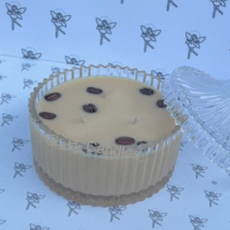 Caffè lattè - Intricate glass candle