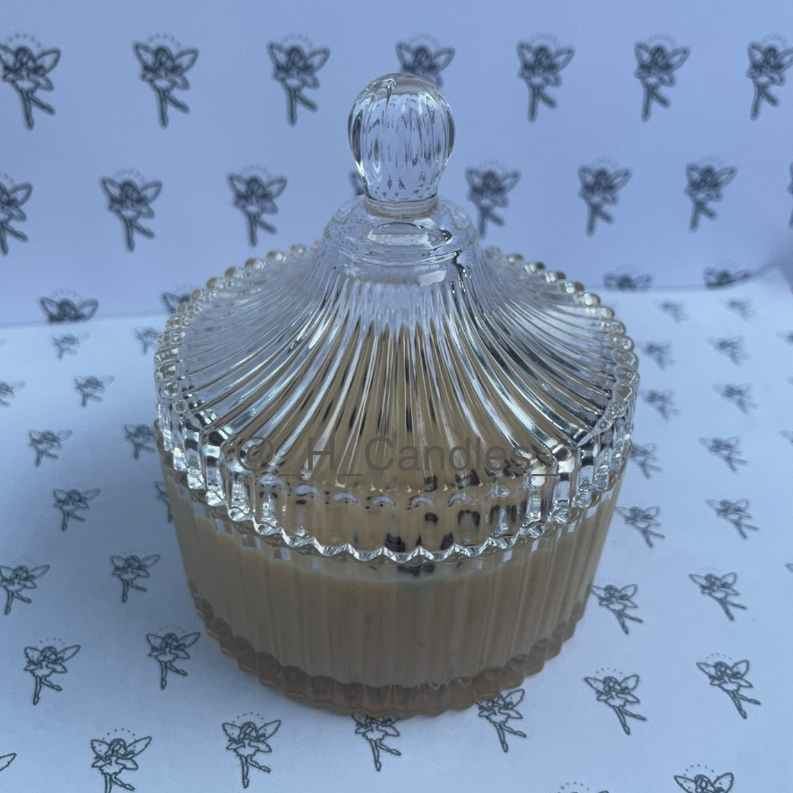 Caffè lattè - Intricate glass candle