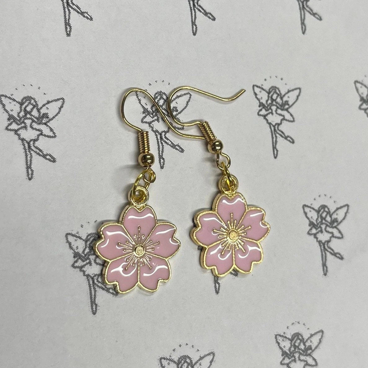 Sakura - cherry blossom hook earrings