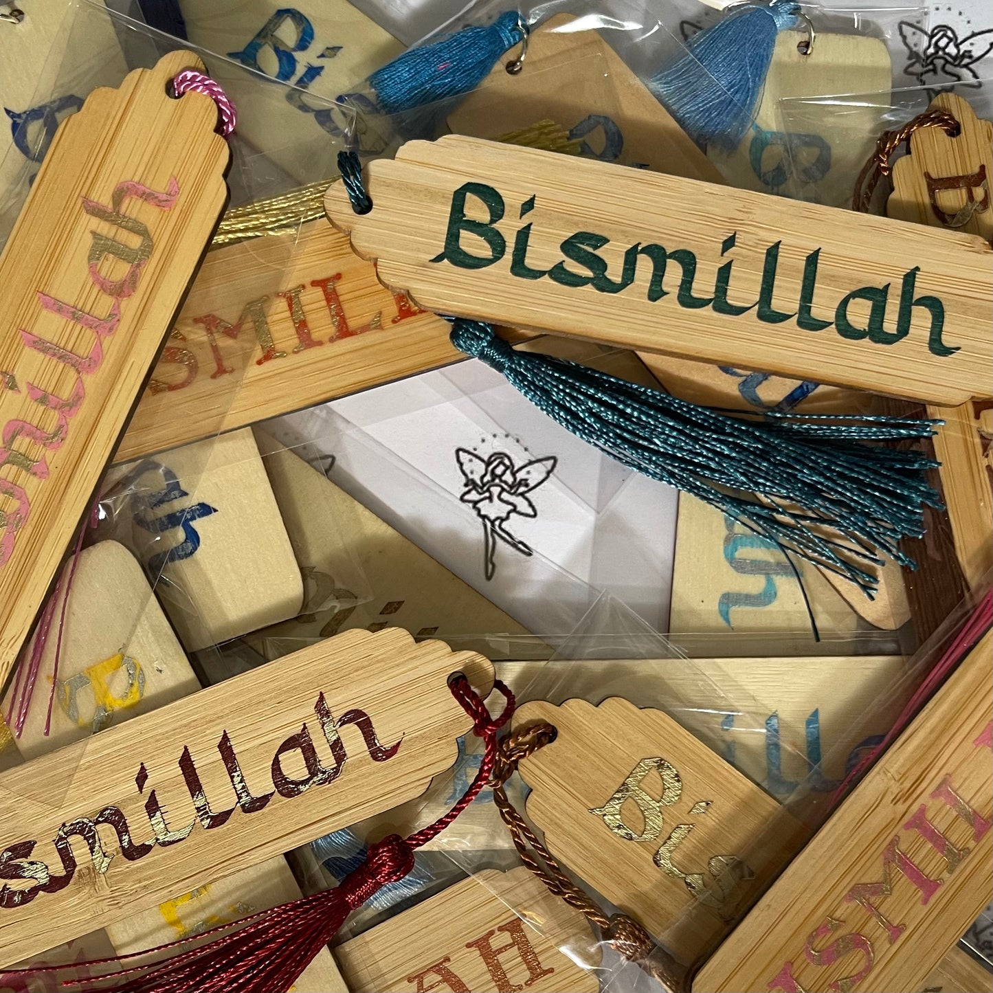 ‘Bismillah’ Hand painted bookmark